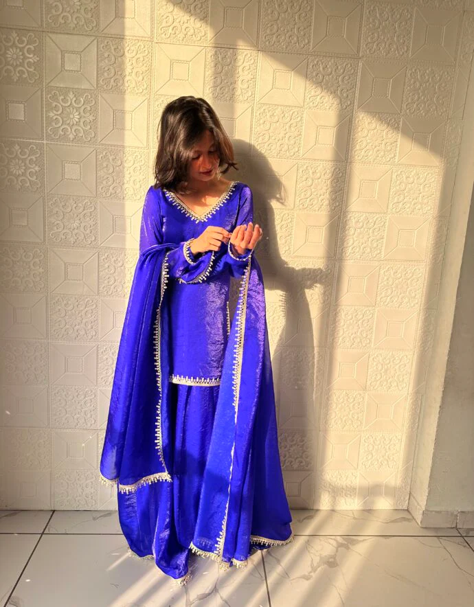 Blue Sharara Set - Image 4