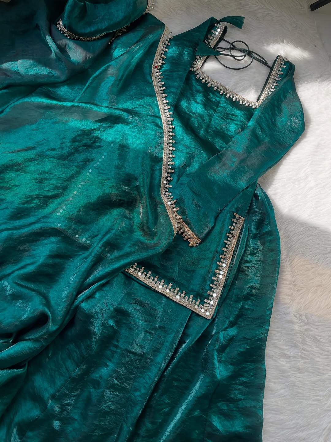 Green Sharara Set - Image 6