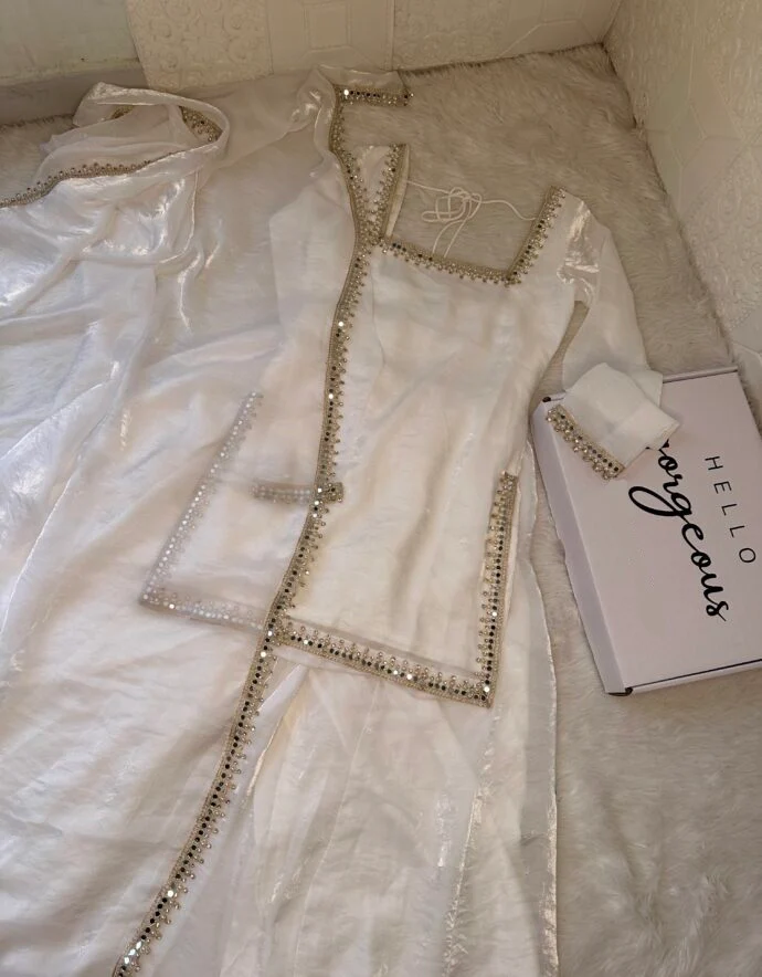 White Sharara Set - Image 2